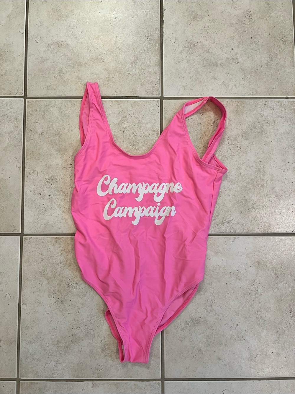 Pink 'Champagne Campaign' Scoop One-Piece Swimsuit